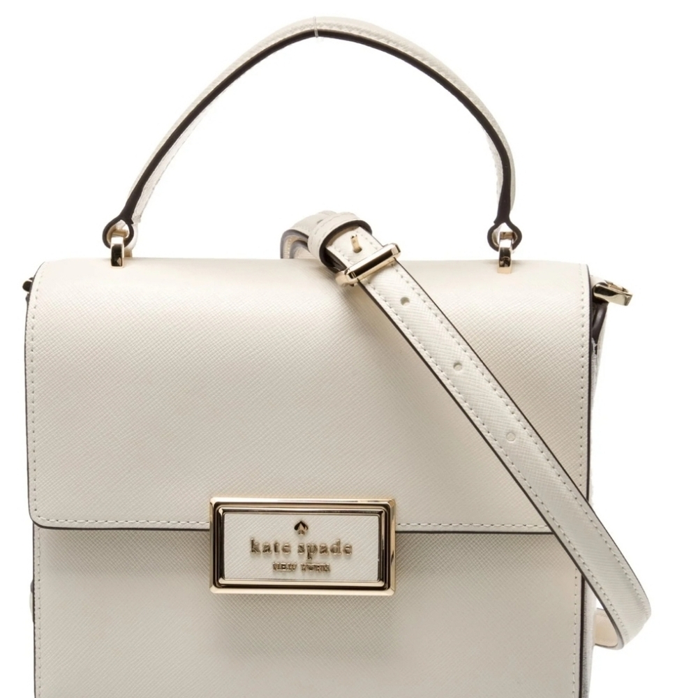 Kate Spade Cream Reegan Saffiano Leather Top handle tote, 6pc Set NWT - Picture 4 of 15